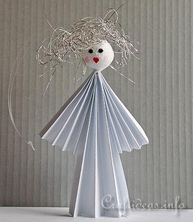 Heavenly Paper Angel Ornament | AllFreeChristmasCrafts.com