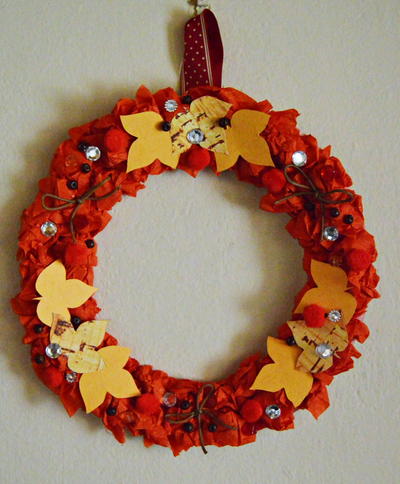 Autumn Leaves Paper Wreath Autumn Leaves Paper Wreath