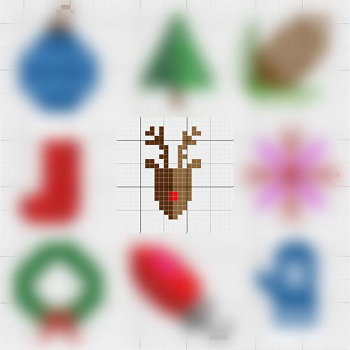 C2C Rudolph the Reindeer Afghan Square C2C Rudolph the Reindeer Afghan Square