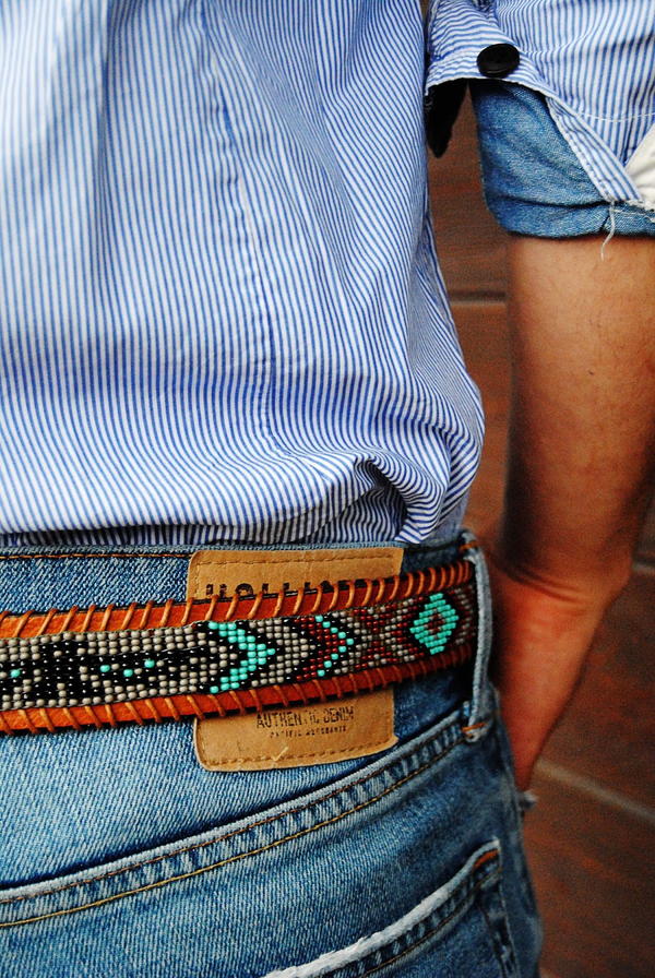 American Indian-Inspired Beaded Belt American Indian-Inspired Beaded Belt