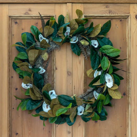 Magnolia and Oyster Shell Fall Wreath Magnolia and Oyster Shell Fall Wreath_2