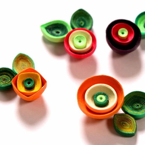 Thick Paper Quilled Poppies