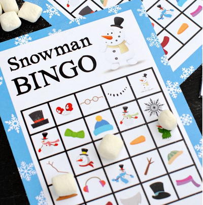 Snowman Printable Bingo Cards Snowman Printable Bingo Cards