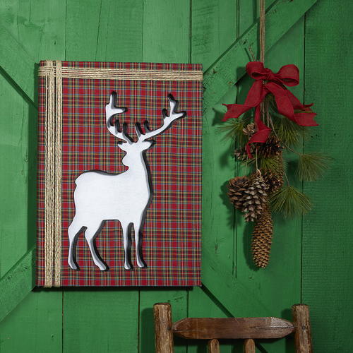 Plaid Deer Wall Art