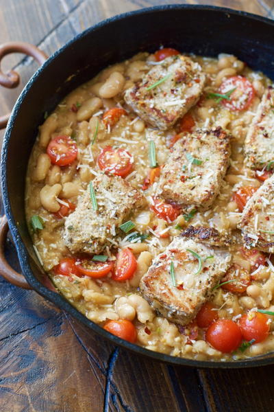 Garlic Herb Pork Medallions with Tuscan White Beans Garlic Herb Pork Medallions with Tuscan White Beans