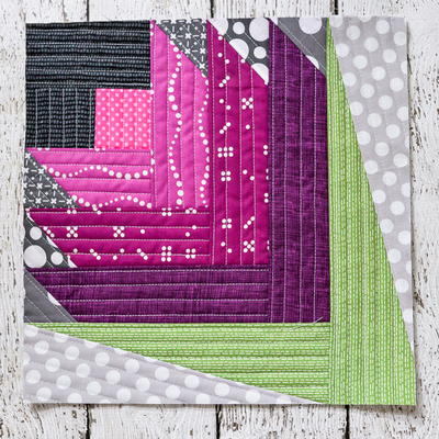 Scottish Thistle QAYG Block Scottish Thistle QAYG Block
