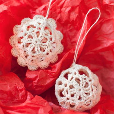 Lovely Lace Crochet Ball Ornaments Lovely Lace Crochet Ball Ornaments