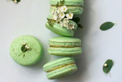 Matcha Green Tea Macarons Matcha Green Tea Macarons
