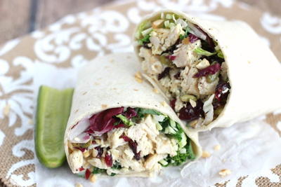 Cashew Chicken Salad & Kale Wraps Cashew Chicken Salad & Kale Wraps