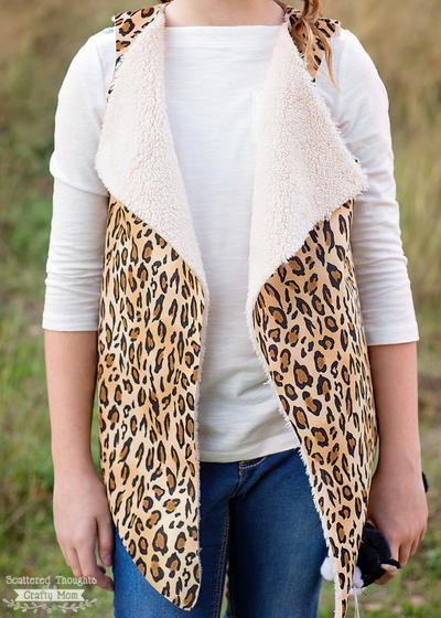 Girl's Faux Shearling Vest Pattern Girl's Faux Shearling Vest Pattern
