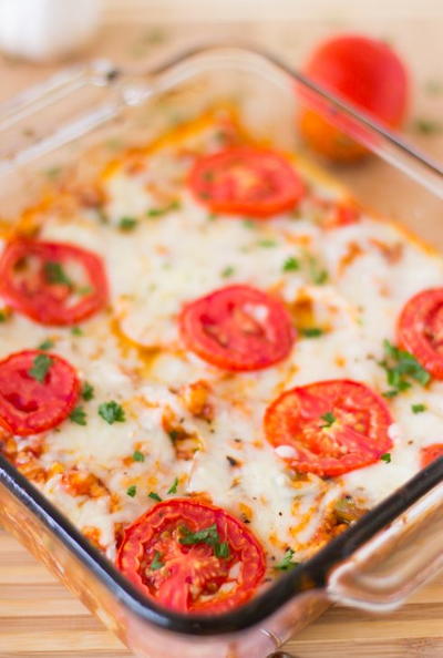 Cheesy Cauliflower Pizza Gluten Free Casserole Cheesy Cauliflower Pizza Gluten Free Casserole