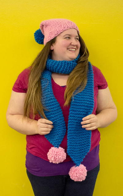 Fun and Simple Chunky Knit Scarf Fun and Simple Chunky Knit Scarf