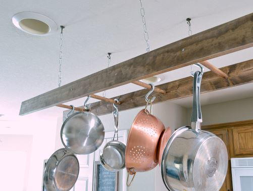 Ladder DIY Rack for Pots Ladder DIY Rack for Pots