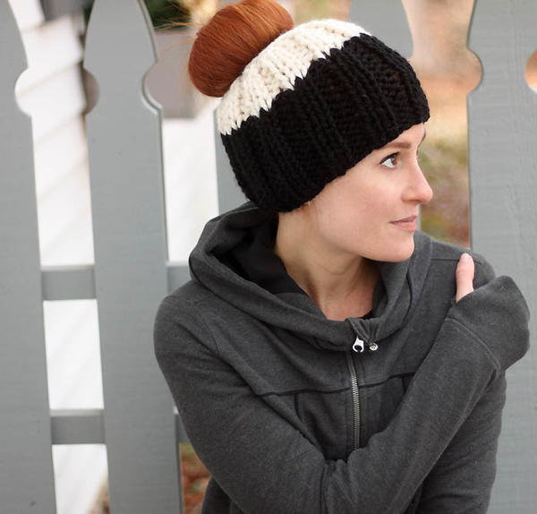 Messy Bun Hat Knitting Pattern Messy Bun Hat Knitting Pattern