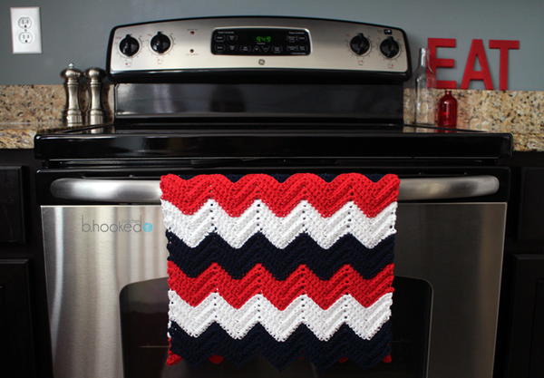 Beautiful Chevron Crochet Kitchen Towel Beautiful Chevron Crochet Kitchen Towel