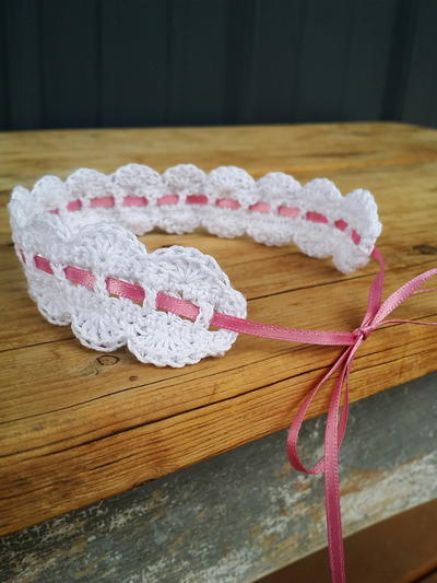 Scalloped Lace Heirloom Headband Scalloped Lace Heirloom Headband