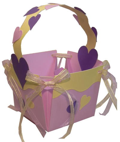 Lilac and Lemon Cardstock Easter Basket Lilac and Lemon Cardstock Easter Basket