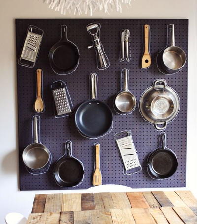 DIY Kitchen Wall Organization DIY Kitchen Wall Organization