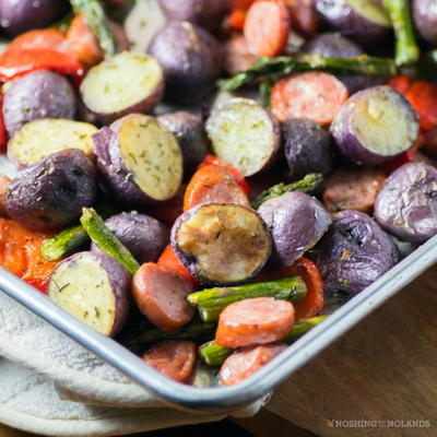Roasted Sheet Pan Potatoes and Sausage Roasted Sheet Pan Potatoes and Sausage