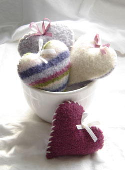 Knit and Felt Hearts Knit and Felt Hearts