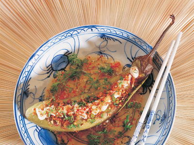Grilled Eggplant Salad with Crabmeat Ca Tim Nuong Grilled Eggplant Salad with Crabmeat Ca Tim Nuong