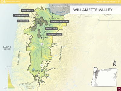 Oregon Wine Country Map Oregon Wine Country Map