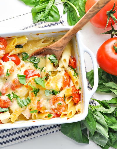 Dump and Bake Chicken Caprese Pasta Dump and Bake Chicken Caprese Pasta