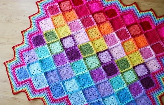 Happy Harlequin Crochet Afghan Happy Harlequin Crochet Afghan