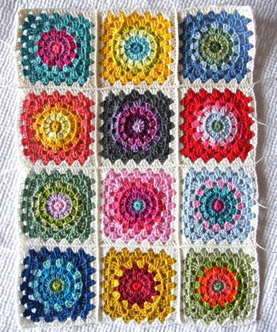 Color Wheel Crochet Granny Squares Color Wheel Crochet Granny Squares
