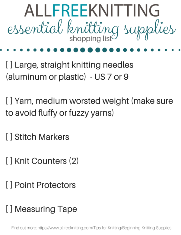 Printable Knitting Tools List (PDF) Printable Knitting Tools List (PDF)
