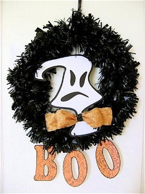 Trash Bag Halloween Wreath Trash Bag Halloween Wreath
