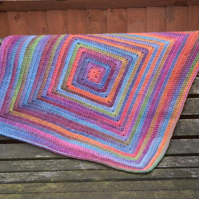 Continuous Granny Square Afghan Pattern Continuous Granny Square Afghan Pattern