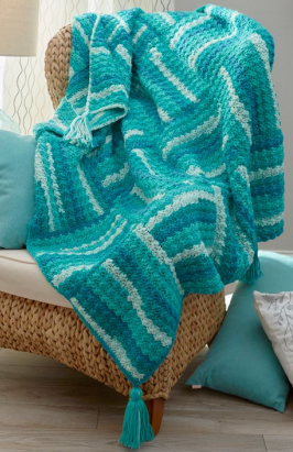 Wavy Squares Easy Crochet Blanket Wavy Squares Easy Crochet Blanket
