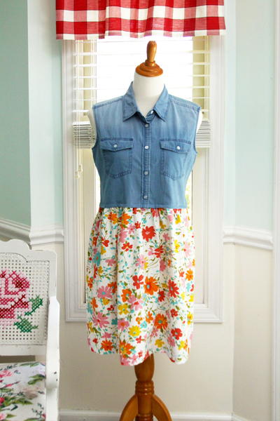 Denim Shirt Dress Upcycling Project Denim Shirt Dress Upcycling Project