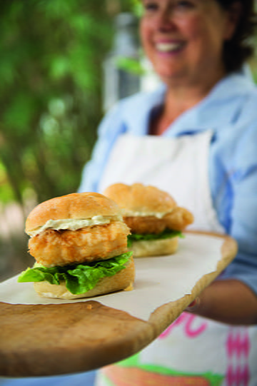Fried Grouper Sandwiches with Herbed Tartar Sauce Fried Grouper Sandwiches with Herbed Tartar Sauce