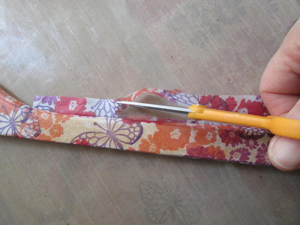 Turn hanger over. Trim where needed. Turn hanger over. Trim where needed.