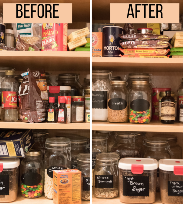 Pantry Organization, Before/After Pantry Organization, Before/After
