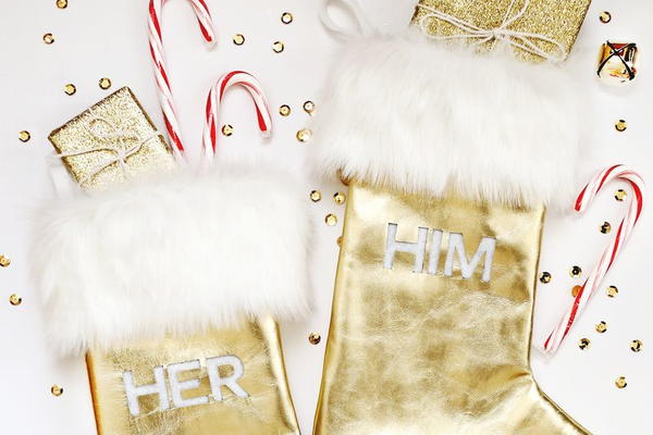 Gold Leather + Fur Stocking DIY Gold Leather + Fur Stocking DIY