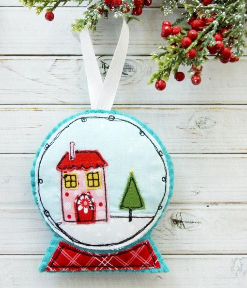 Felt and Fabric Snow Globe DIY Ornament Felt and Fabric Snow Globe DIY Ornament