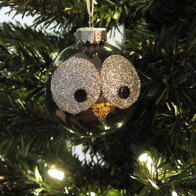 Glitter Owl Christmas Ornament Glitter Owl Christmas Ornament