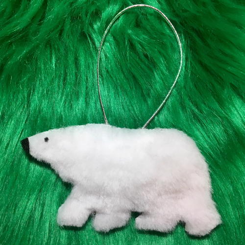 Softest Fluffy Polar Bear Christmas Ornament Softest Fluffy Polar Bear Christmas Ornament
