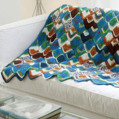 Fish Scales Tunisian Throw Fish Scales Tunisian Throw