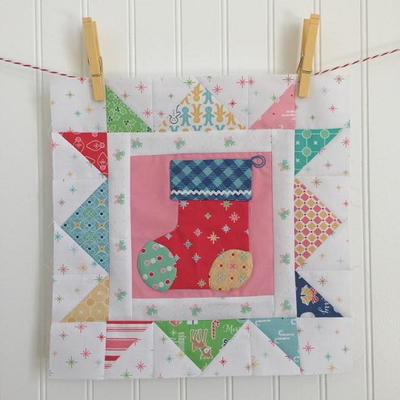 Christmas Stocking Applique Block Christmas Stocking Applique Block