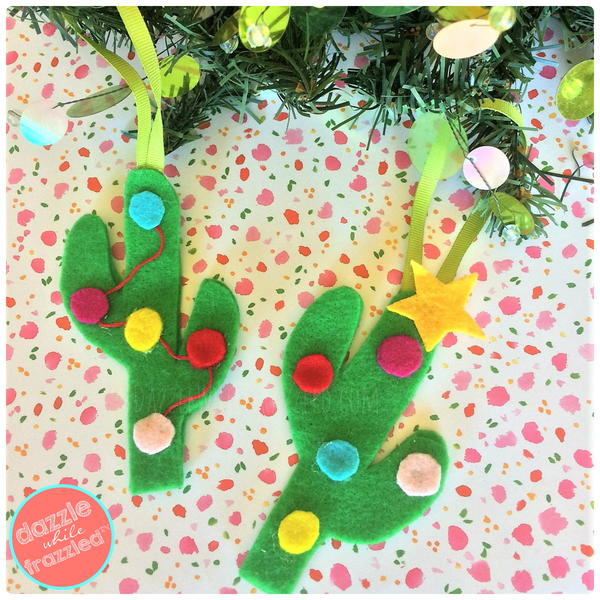 Felt Cactus Ornament and Gift Topper Felt Cactus Ornament and Gift Topper