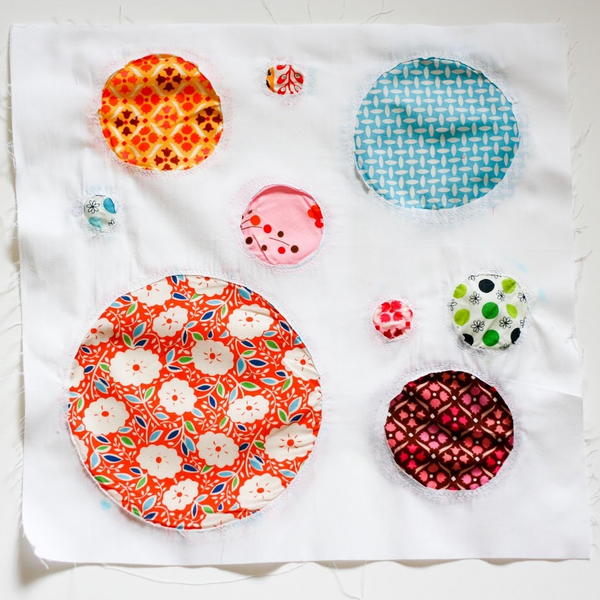 Reverse Applique Circles Block Reverse Applique Circles Block