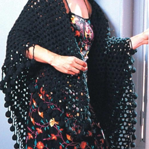 Black Mesh Shawl Black Mesh Shawl