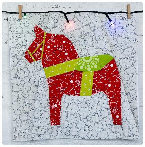 Dala Horse Quilt Block Dala Horse Quilt Block