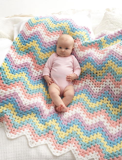 Pastel Rainbow Baby Blanket