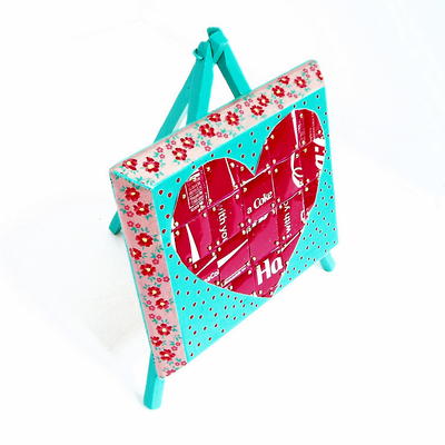 Soda Can Mosaic Heart Plaque Soda Can Mosaic Heart Plaque