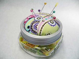 Canning Jar Pin Cushion or Treasure Jar Canning Jar Pin Cushion or Treasure Jar